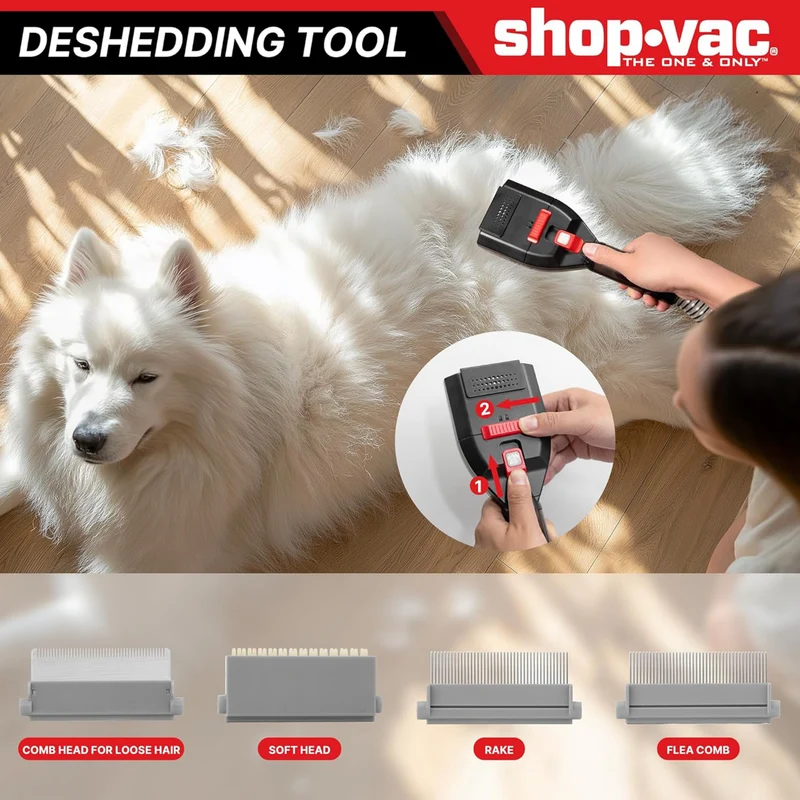Shop-Vac® 4-in-1 Pet Grooming & Vacuum