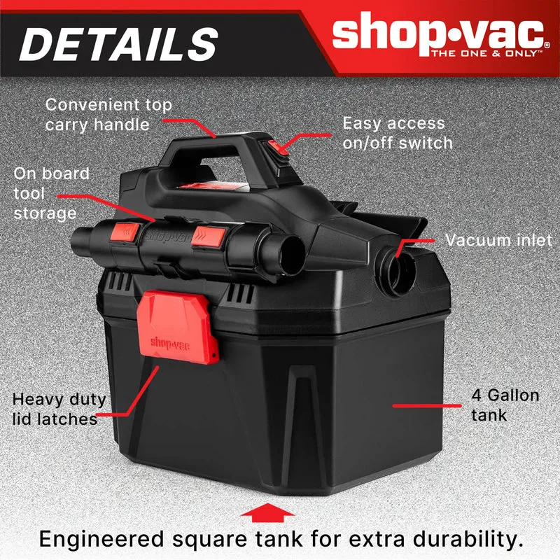 Shop-Vac® 2 Gallon 20V Cordless Wet/Dry Vacuum