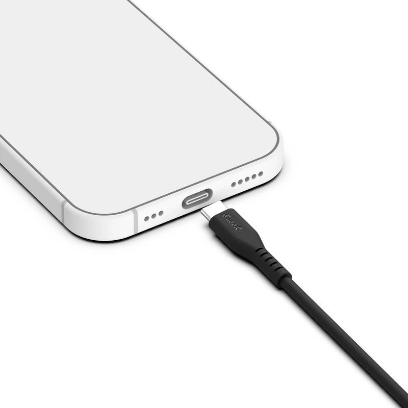 Câble GREEN_E USB-C 60W Fabriqué en France, 2,50 m, Noir Légende