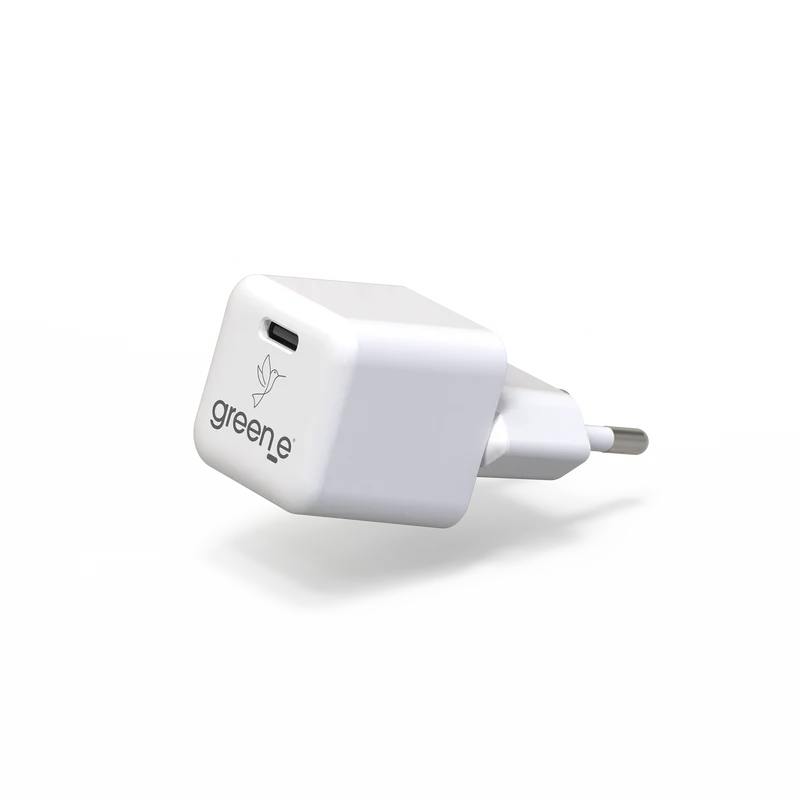 Chargeur Universel USB-C 30W GREEN-E France, Certifié Origine France Garantie, Blanc