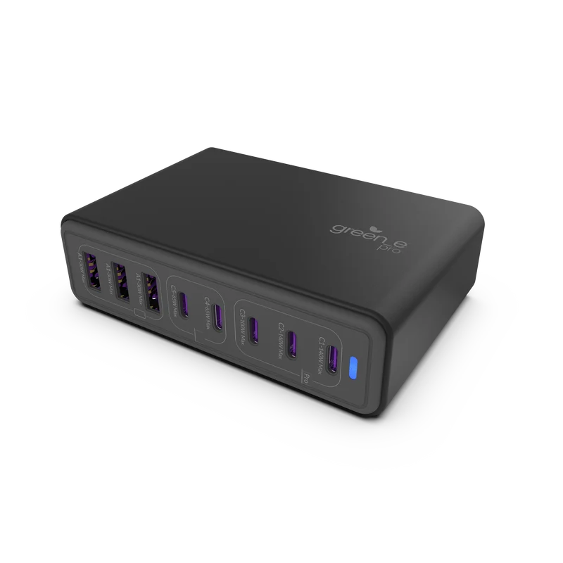 Station de charge 8 ports de bureau NEOPOWER 140W, Noir légende