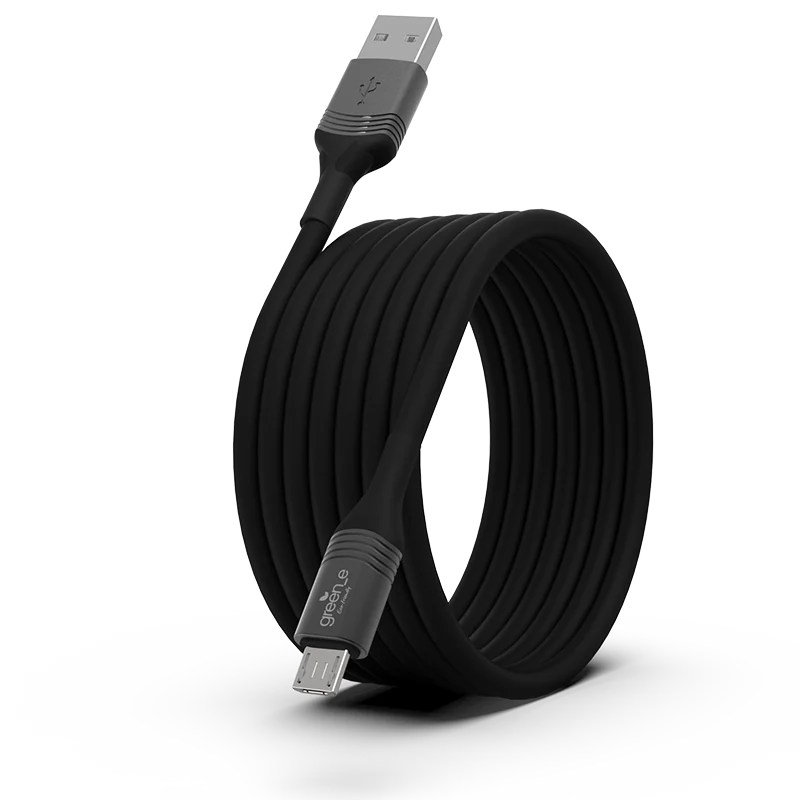 Câble green-e éco-conçu USB-A vers Micro-USB, 1,20m, Noir