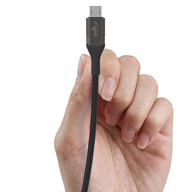 Câble green-e éco-conçu USB-A vers Micro-USB, 1,20m, Noir