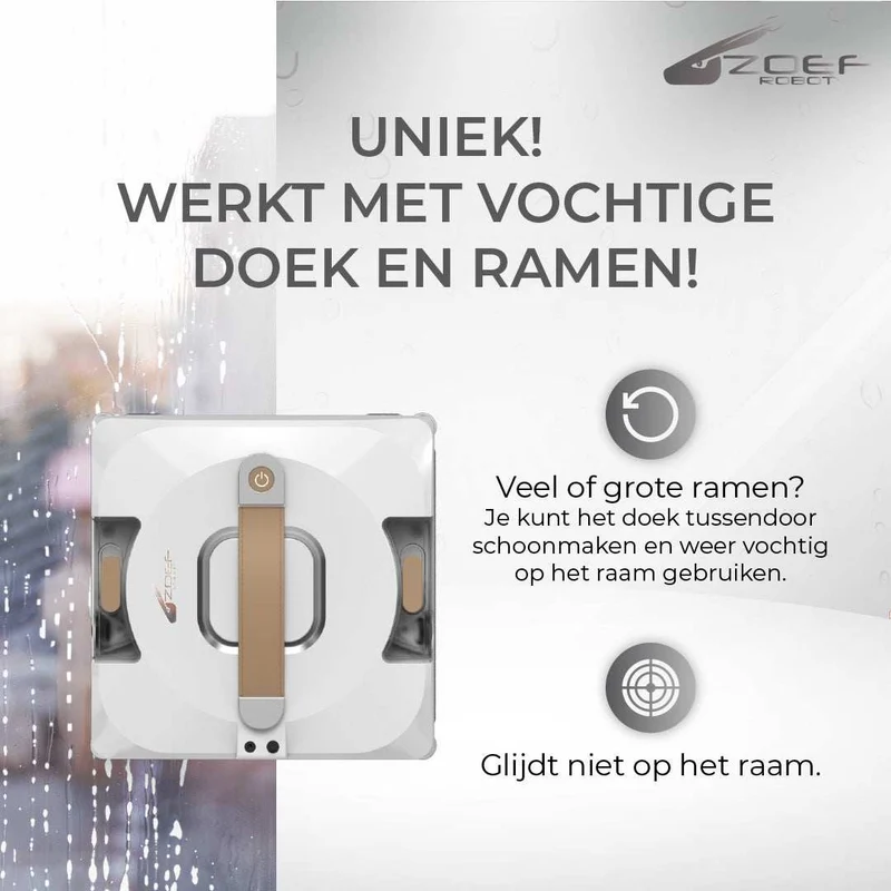 Zoef Robot raamwasser Bobbie 4.0 met waterspray