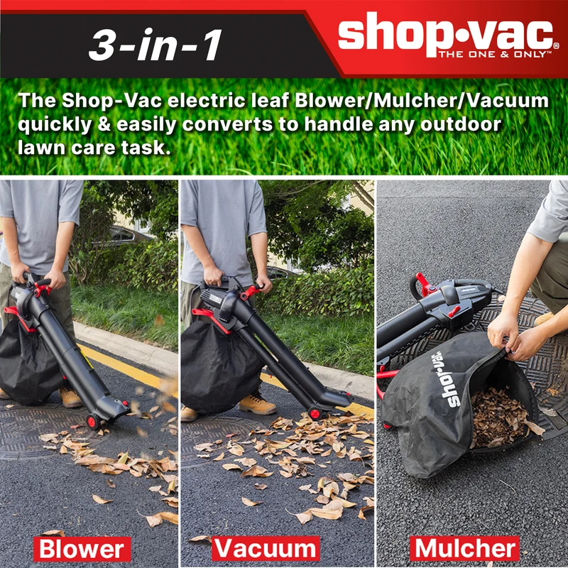 Shop-Vac® 3-in-1 Electric Leaf Blower, Vacuum & Mulcher