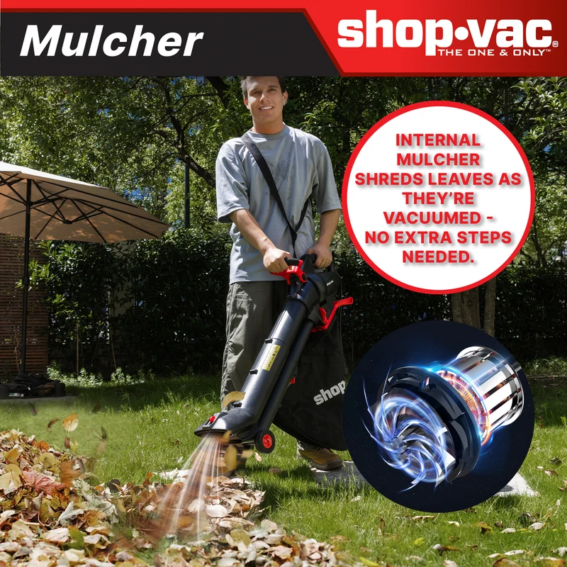 Shop-Vac® 3-in-1 Electric Leaf Blower, Vacuum & Mulcher