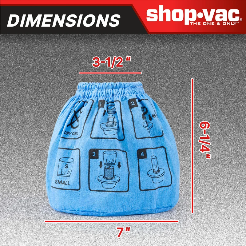 Shop-Vac® Non-Woven Small Cloth Cage Filter (2 Pack)