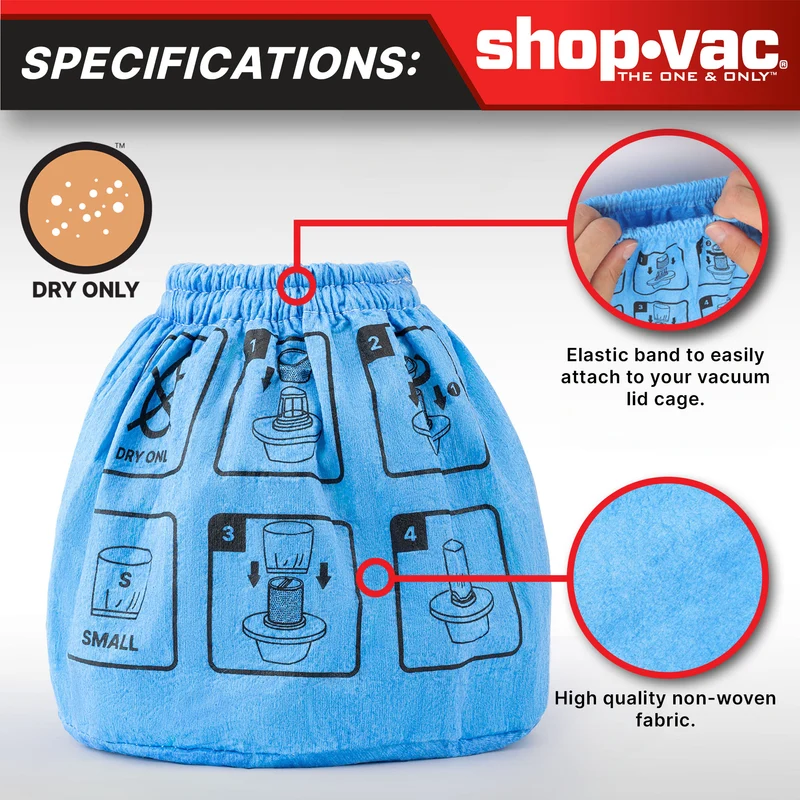 Shop-Vac® Non-Woven Small Cloth Cage Filter (2 Pack)