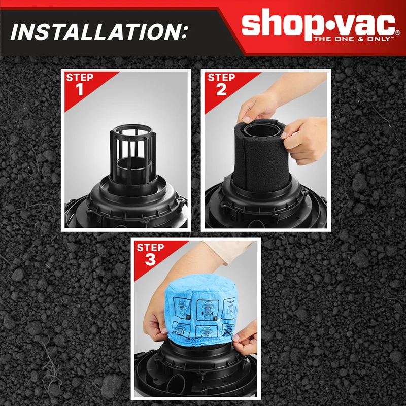 Shop-Vac® Non-Woven Small Cloth Cage Filter (2 Pack)