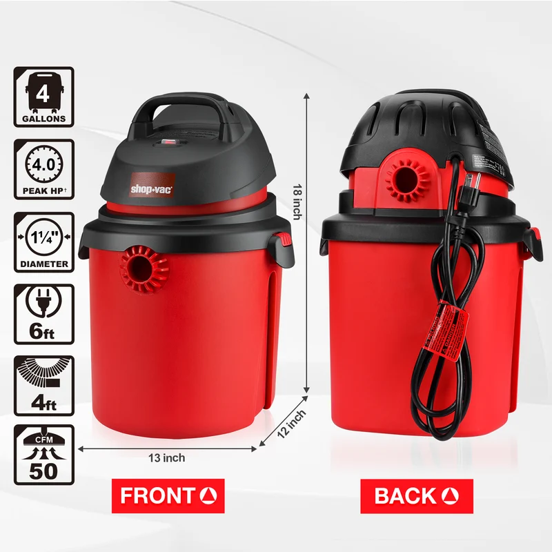 Shop-Vac® 4 Gallon 4.0 Peak HP Wet/Dry Vac