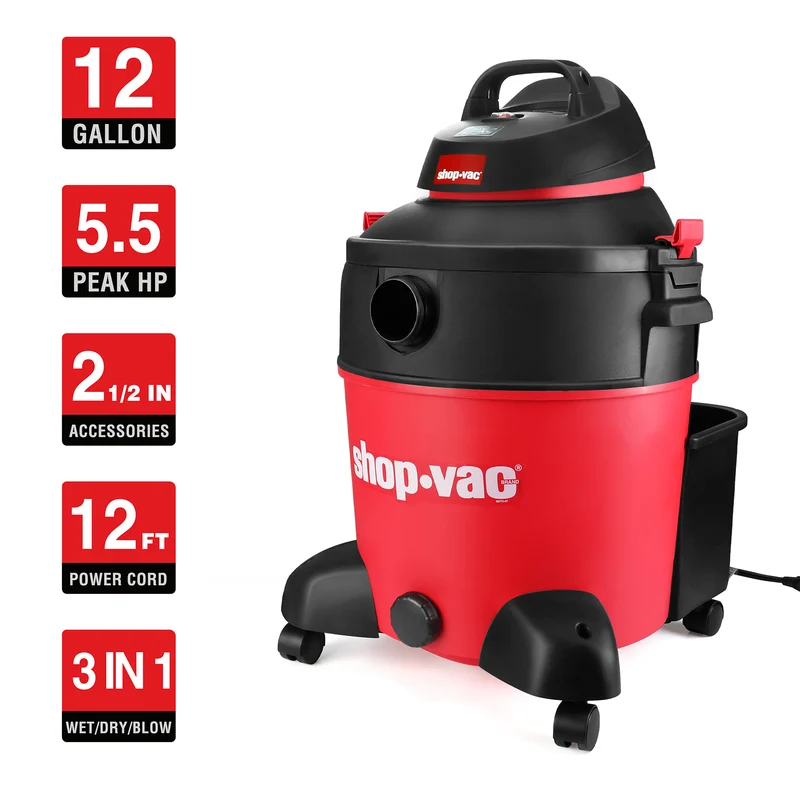 Shop-Vac® 12 Gallon 5.5 Peak HP Wet/Dry Vac