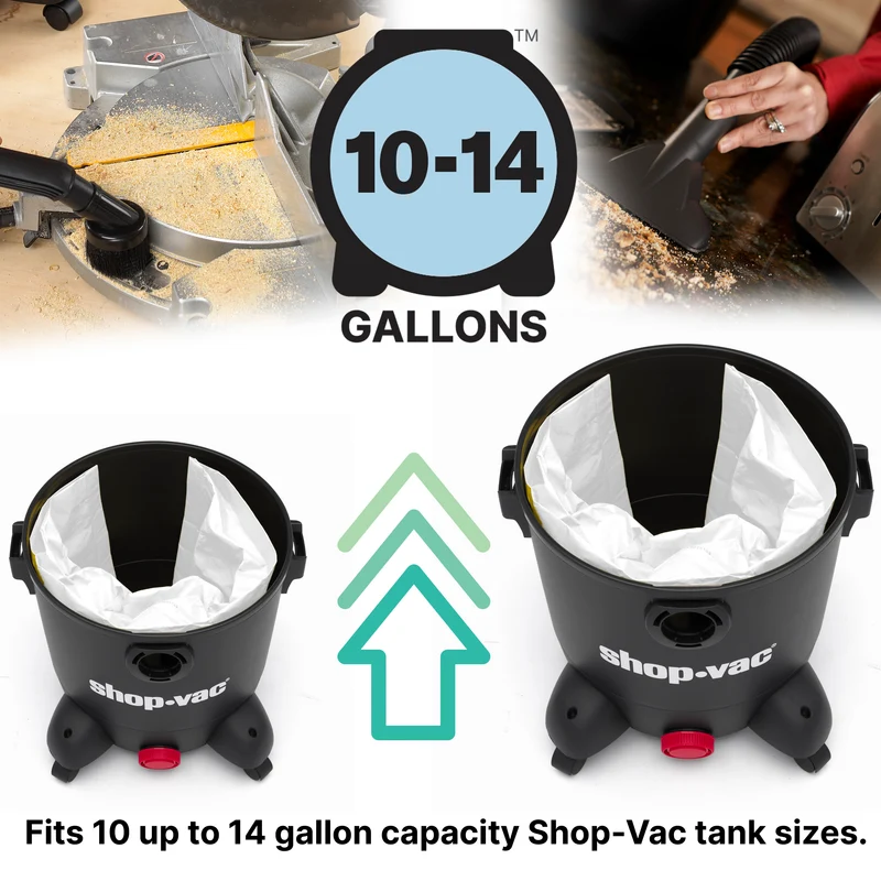 Shop-Vac® 10-14 Gallon Disposable Filter Bags (5 pack)