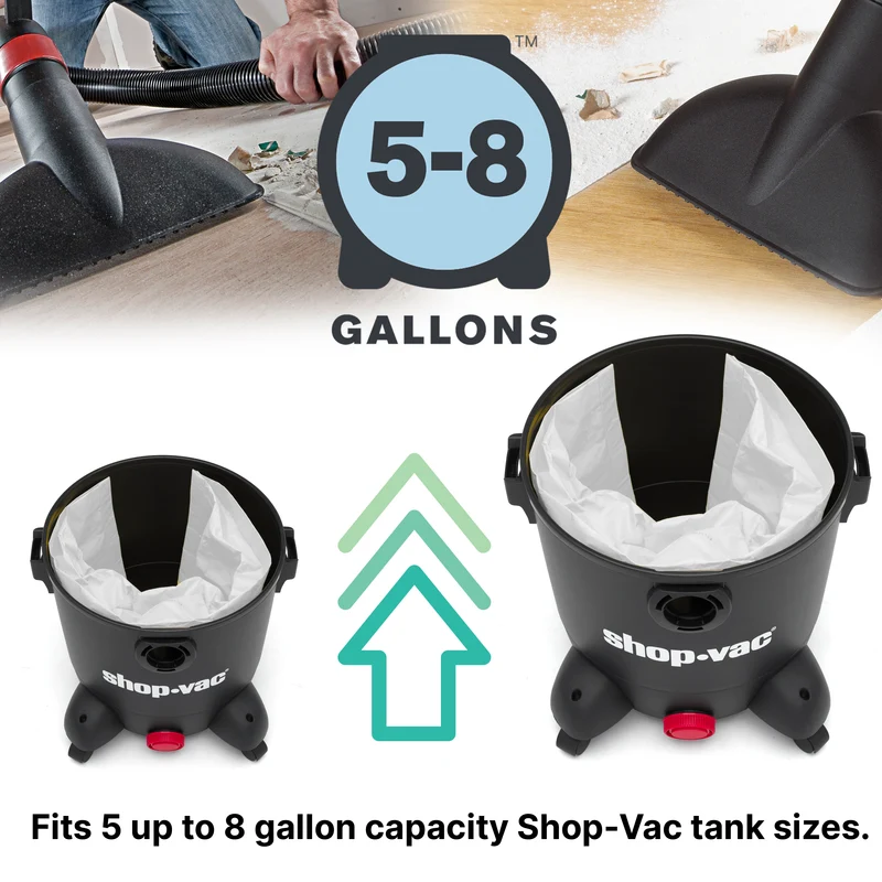 Shop-Vac® 5-8 Gallon Disposable Filter Bags (5 pack)