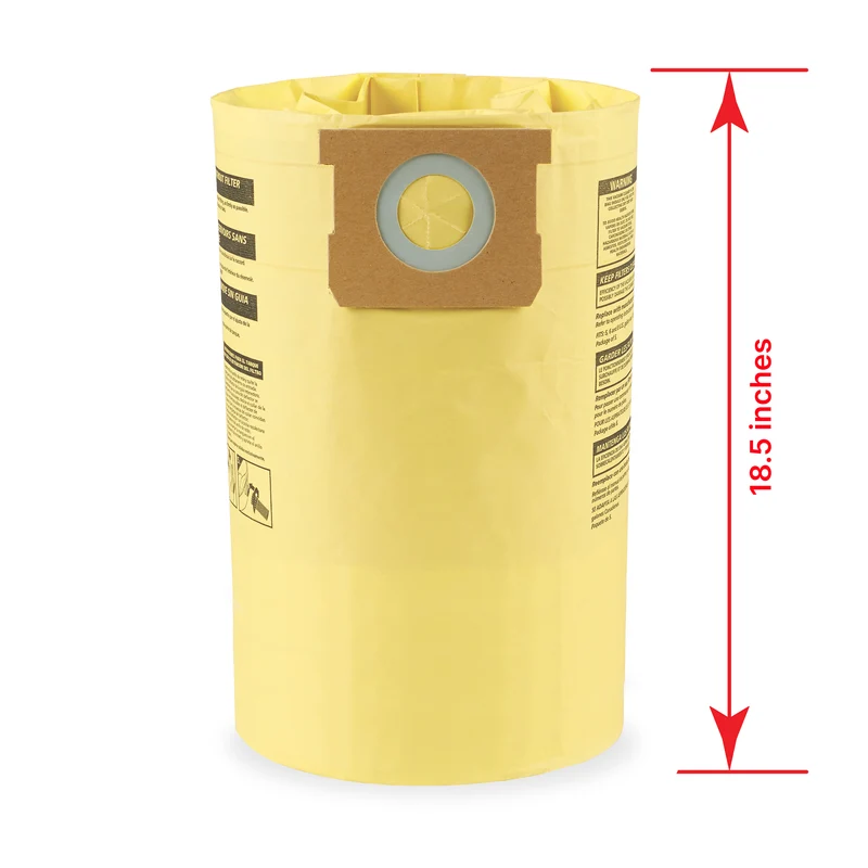 Shop-Vac® 15-22 Gallon High Efficiency Disposable Filter Bags (5 pack)