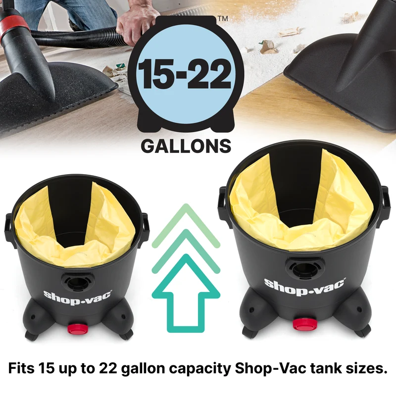 Shop-Vac® 15-22 Gallon High Efficiency Disposable Filter Bags (5 pack)