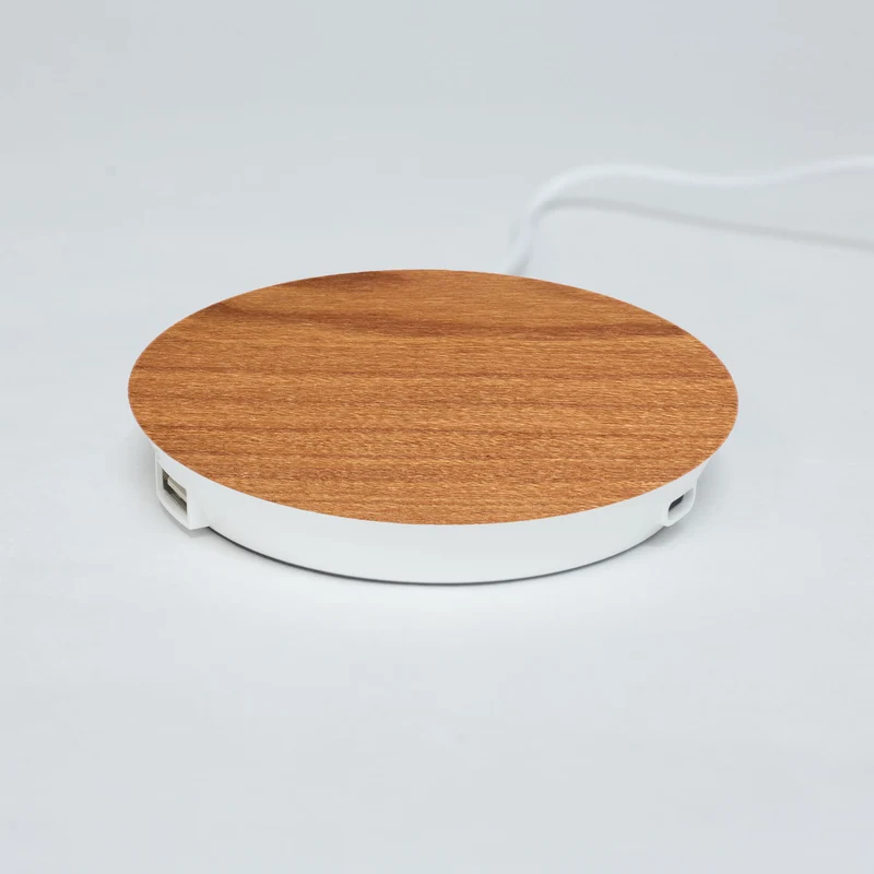 Chargeur à induction en bois de Merisier