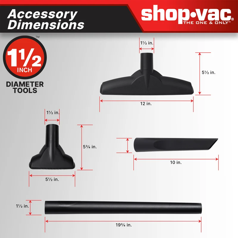 The Shop-Vac® 12 Gallon* 6.0 Peak HP** Stainless Steel Wet/Dry Vacuum