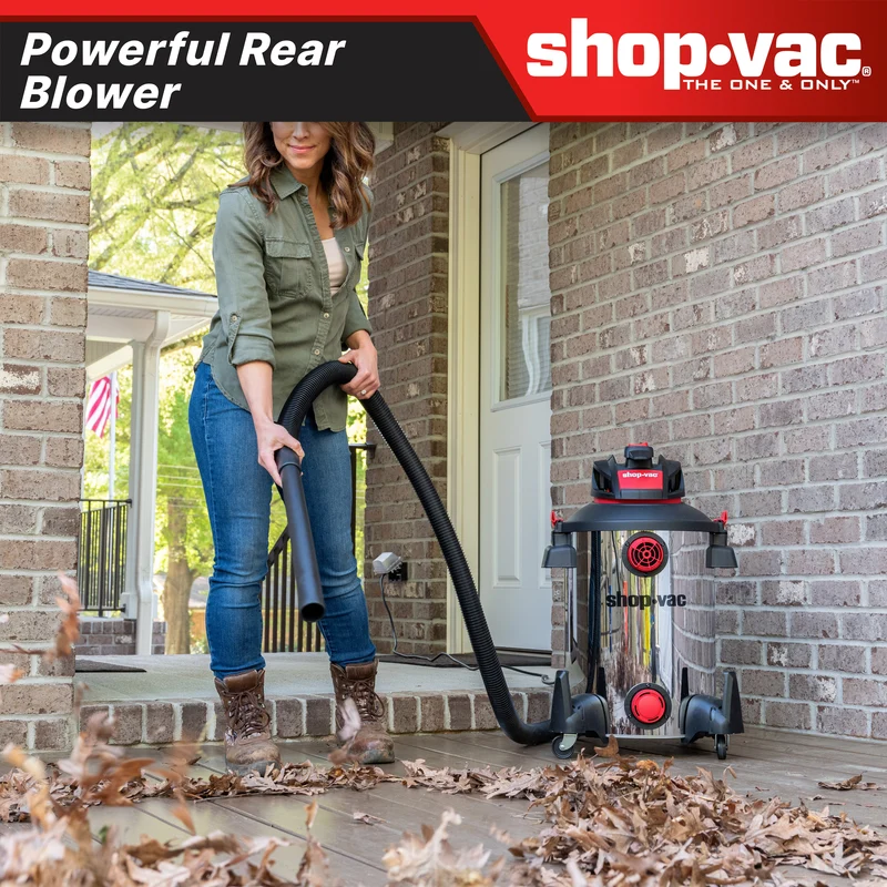 The Shop-Vac® 12 Gallon* 6.0 Peak HP** Stainless Steel Wet/Dry Vacuum