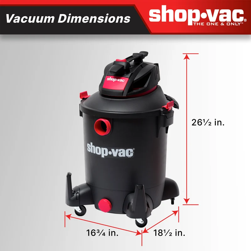 The Shop-Vac® 10-Gallon* 4.5 Peak HP** Wet/Dry Vacuum