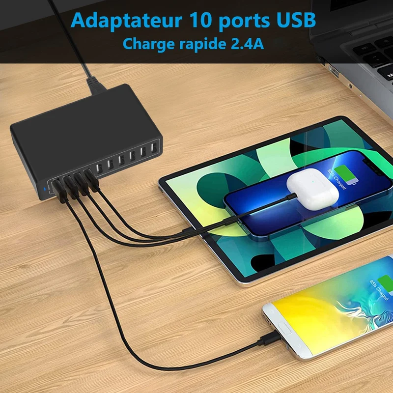 Chargeur USB a 10 Ports