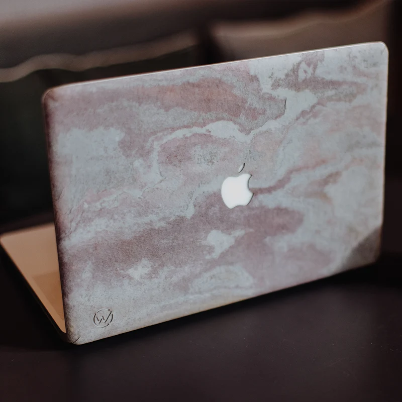 Cover en pierre MacBook SILVER GREY Premium Made in France