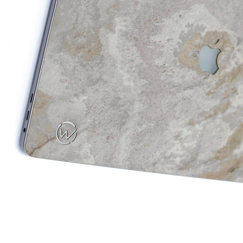 Cover en pierre MacBook SILVER GREY Premium Made in France