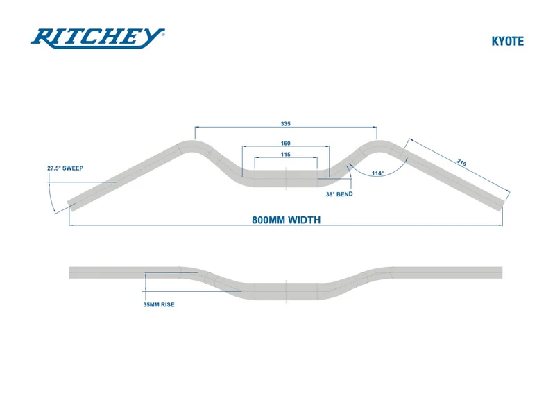 Guidon Ritchey Touring Kyote Classic Argent