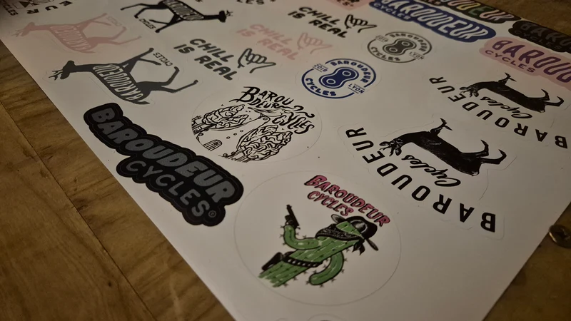 Planche de stickers Baroudeur Cycles
