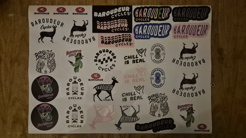 Planche de stickers Baroudeur Cycles