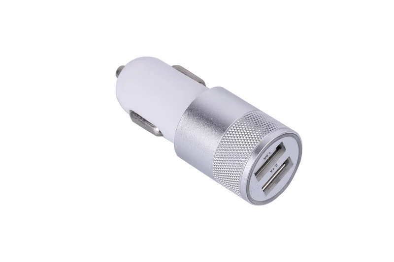 Chargeur Allume Cigare Acier Double Entree USB