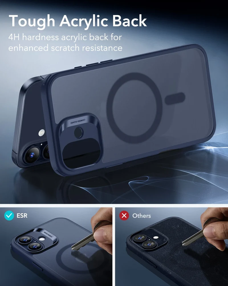 iPhone 17 Classic Hybrid Magnetic Case (Camera Control) - Frosted Blue
