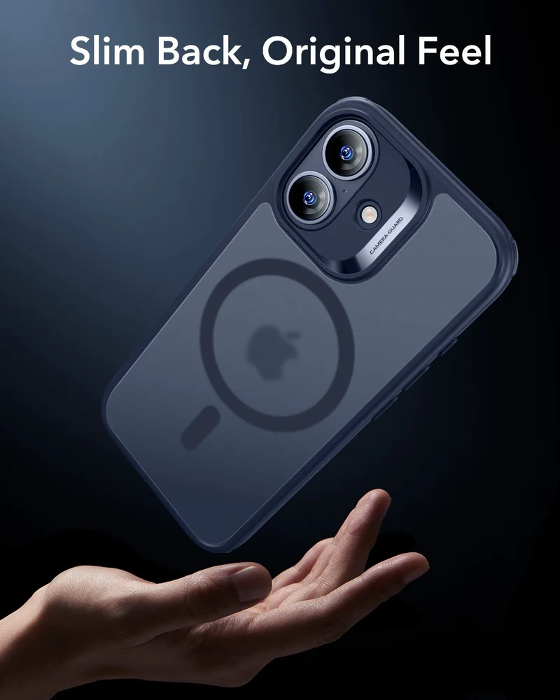 iPhone 17 Classic Hybrid Magnetic Case (Camera Control) - Frosted Blue