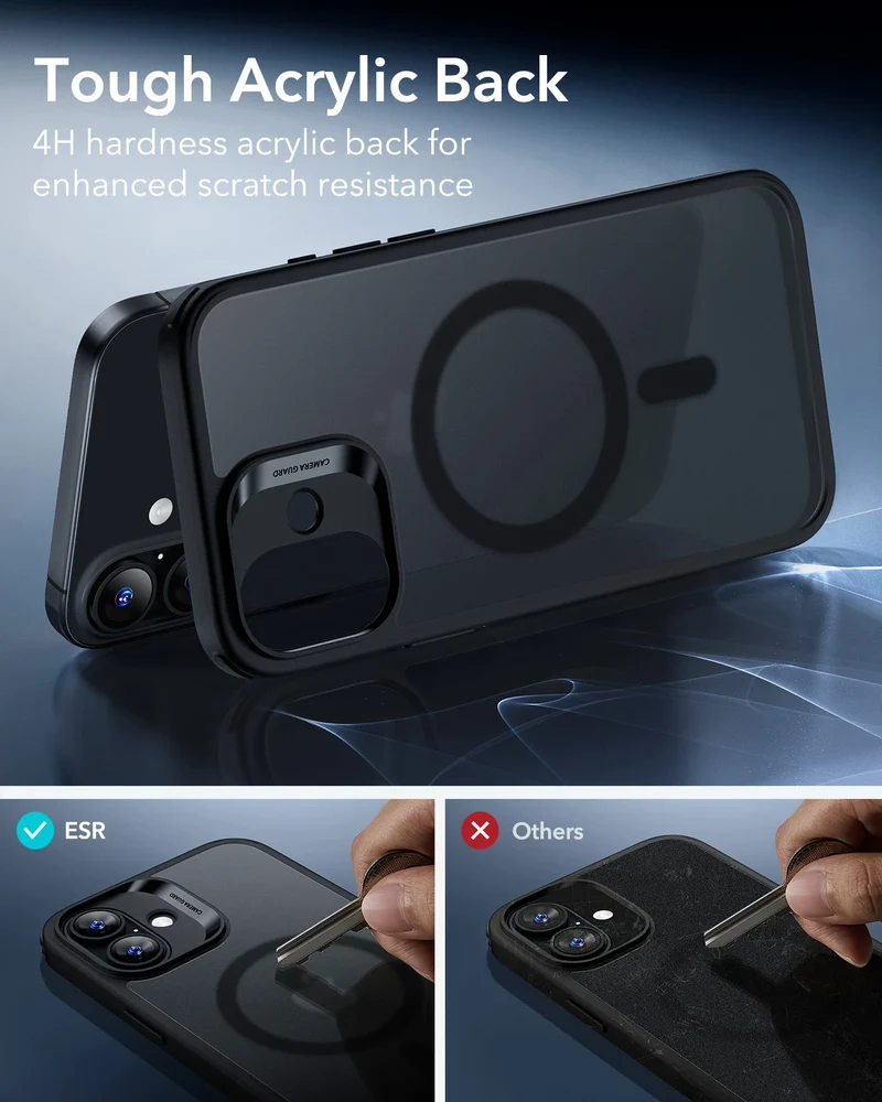iPhone 17 Classic Hybrid Magnetic Case (Camera Control) - Frosted Black