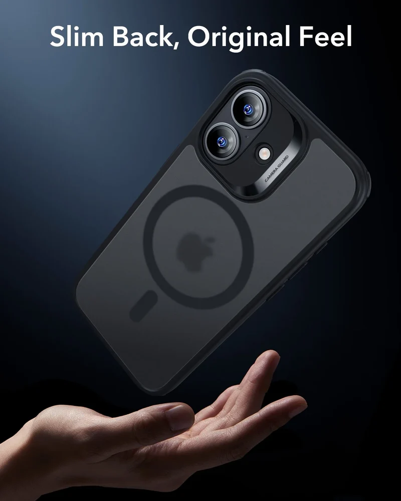 iPhone 17 Classic Hybrid Magnetic Case (Camera Control) - Frosted Black