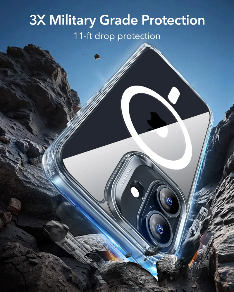 iPhone 17 Classic Hybrid Magnetic Case (Camera Control) - Clear