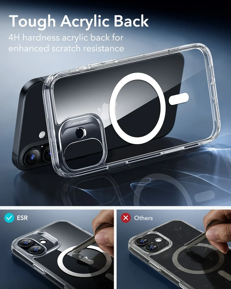 iPhone 17 Classic Hybrid Magnetic Case (Camera Control) - Clear