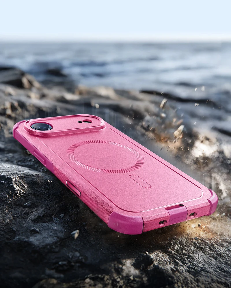 iPhone Air Cyber Tough Magnetic Case (Camera Control) - Rosy Pink