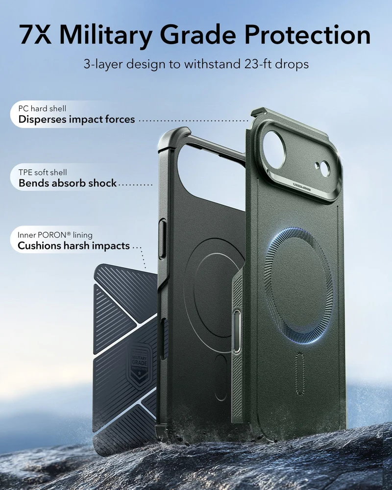 iPhone Air Cyber Tough Magnetic Case (Camera Control) - Olive Green