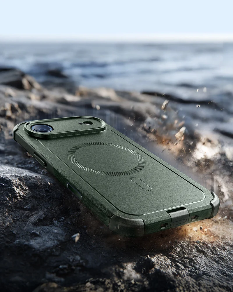 iPhone Air Cyber Tough Magnetic Case (Camera Control) - Olive Green