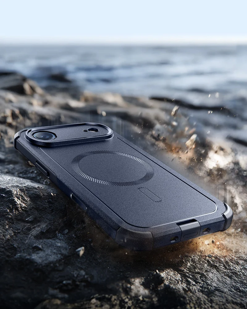 iPhone Air Cyber Tough Magnetic Case (Camera Control) - Navy Blue