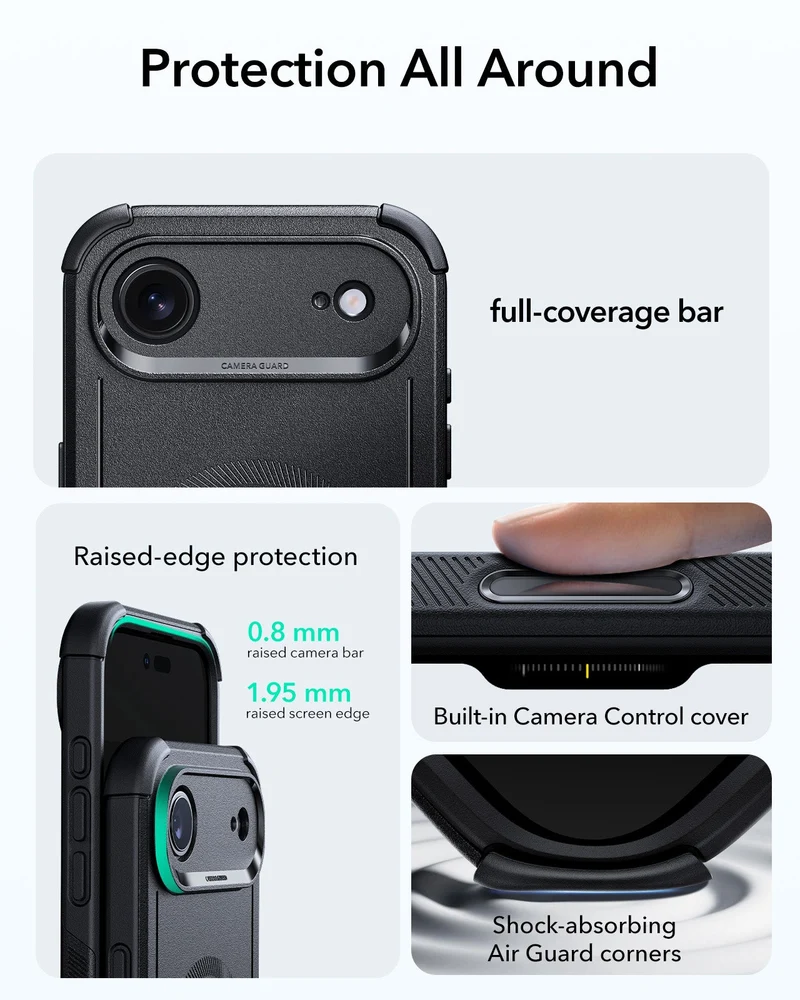 iPhone Air Cyber Tough Magnetic Case (Camera Control) - Black