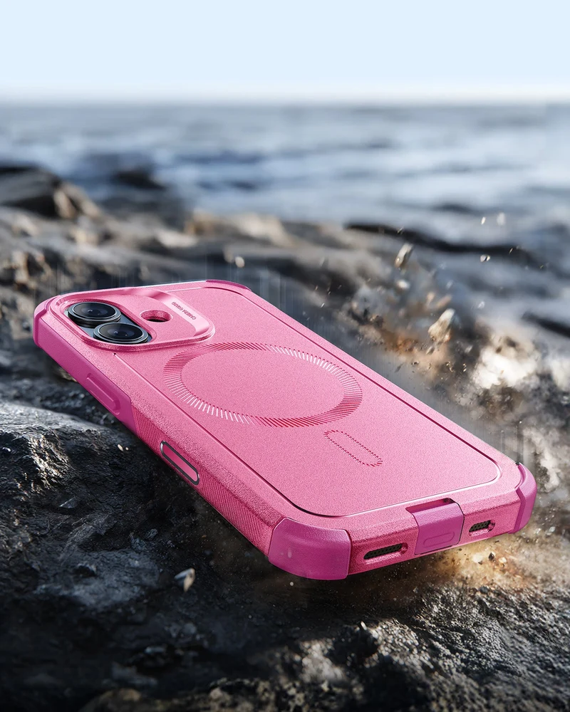 iPhone 17 Cyber Tough Magnetic Case (Camera Control) - Rosy Pink