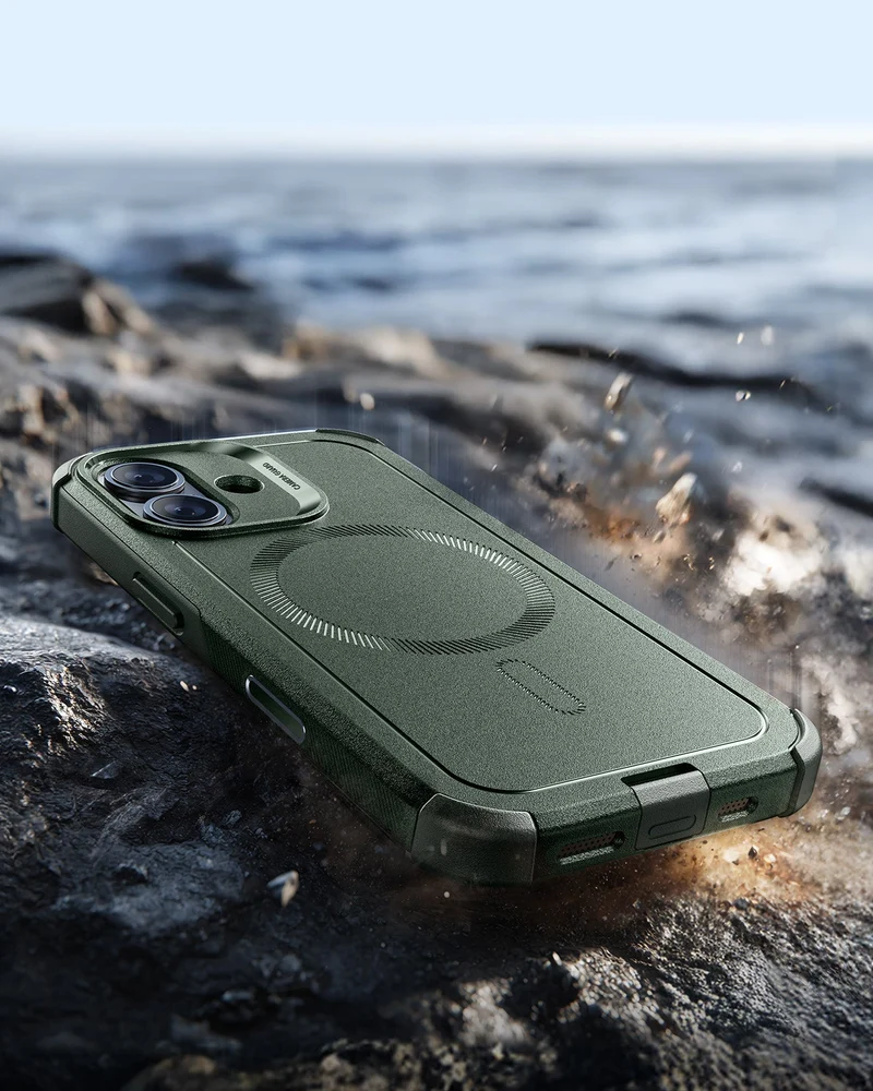 iPhone 17 Cyber Tough Magnetic Case (Camera Control) - Olive Green