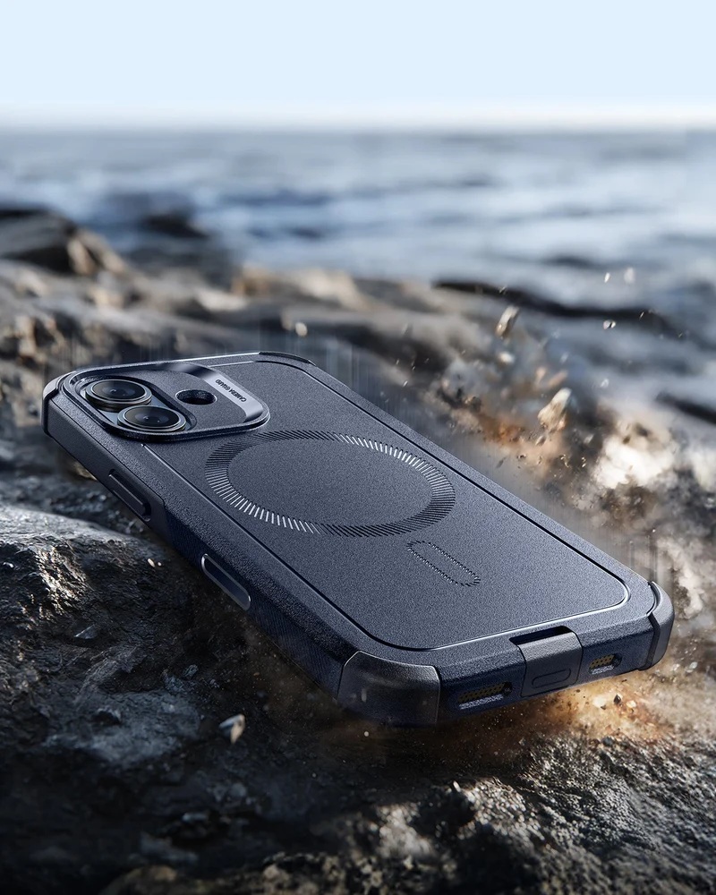 iPhone 17 Cyber Tough Magnetic Case (Camera Control) - Navy Blue