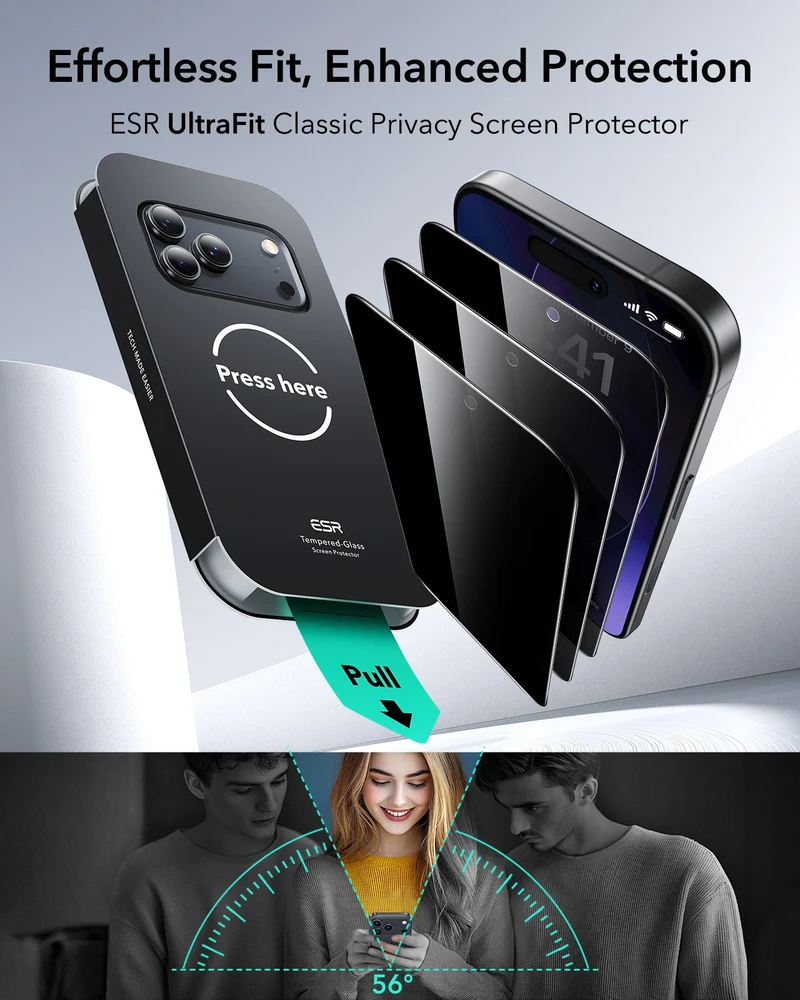 iPhone 17 Pro UltraFit Classic Privacy Screen Protector - 3 Pack