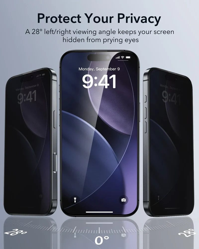 iPhone 17 Pro UltraFit Classic Privacy Screen Protector - 3 Pack
