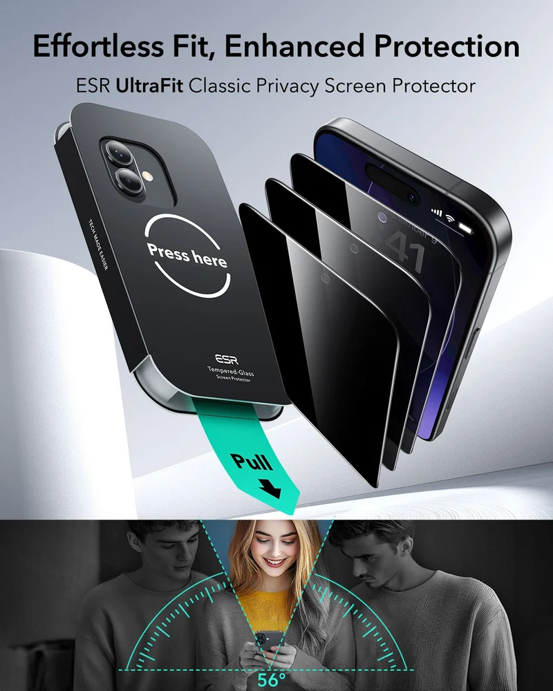 iPhone 17 UltraFit Classic Privacy Screen Protector - 3 Pack