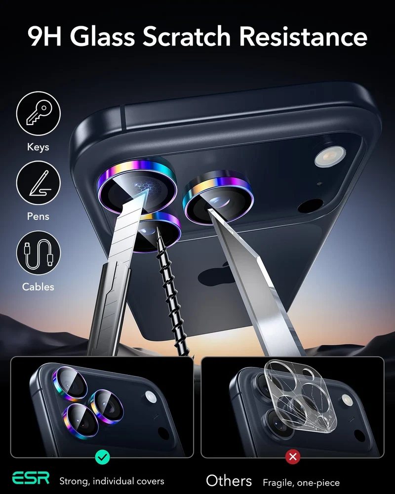 iPhone 17 Pro Max/17 Pro Armorite®️ Camera Lens Protector - Chromatic