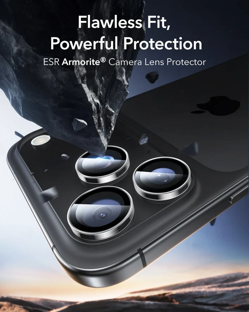 iPhone 17 Pro Max/17 Pro Armorite®️ Camera Lens Protector - Clear