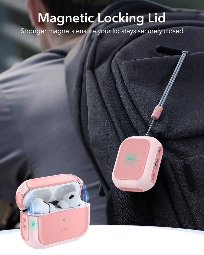 AirPods Pro 3 Orbit Hybrid Magnetic Case - Pink